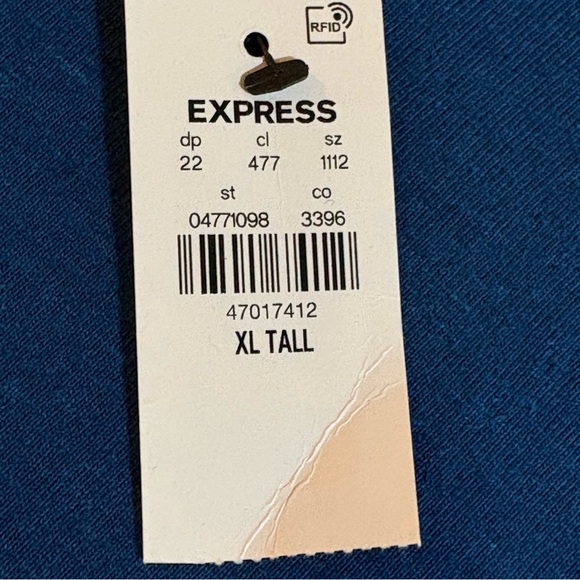 Express Blue Linen Blend Short Sleeve T-Shirt Men’s XL-Tall. - Picture 9 of 14